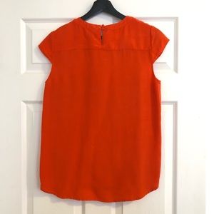 Orange J Crew linen style top